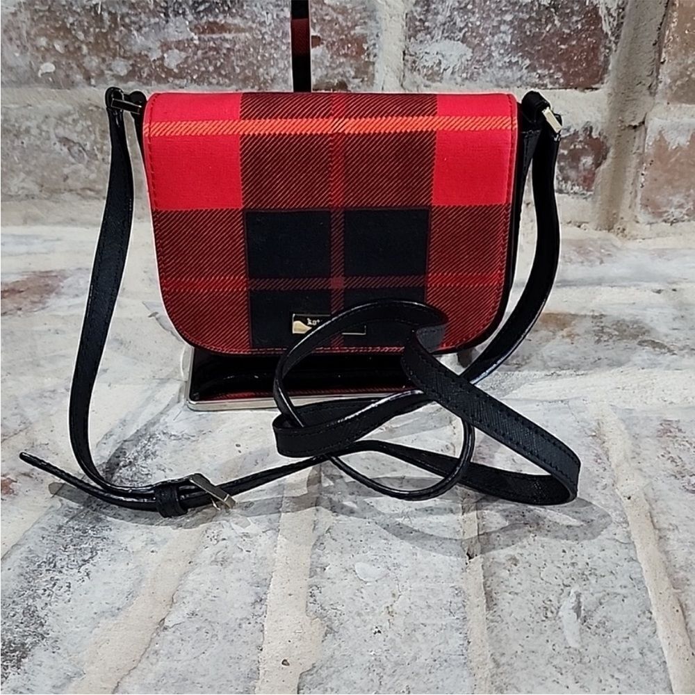 KATE SPADE NEWBURY LANE CARSON PLAID CROSSBODY